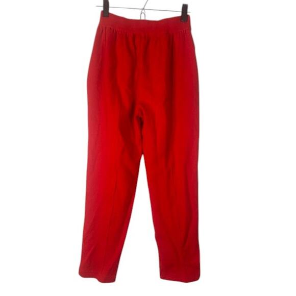Liz Claiborne Red Wool Blend High Rise Carrot Leg Pants Women Sz M - Picture 2 of 6